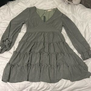 Altar’d State Green tiered dress